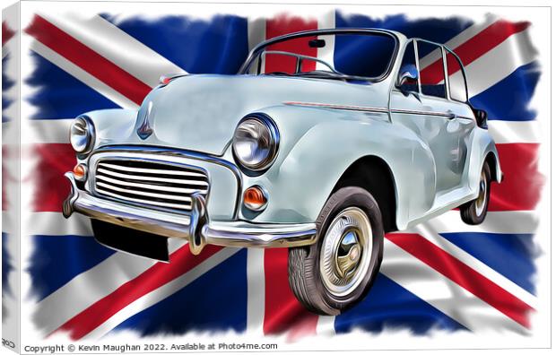 Timeless Elegance: A 1958 Morris Minor Convertible Canvas Print by Kevin Maughan