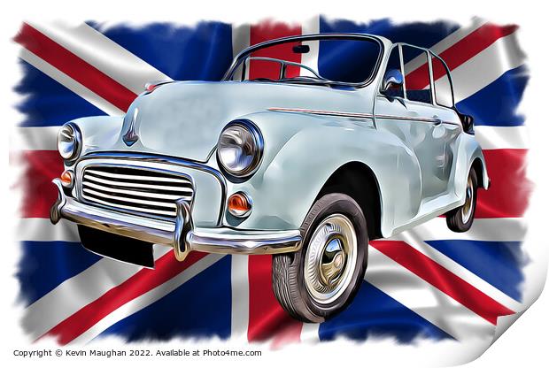 Timeless Elegance: A 1958 Morris Minor Convertible Print by Kevin Maughan