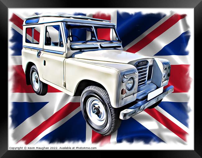Rugged 1975 Land Rover at Blyth Classic Car Show Framed Print by Kevin Maughan