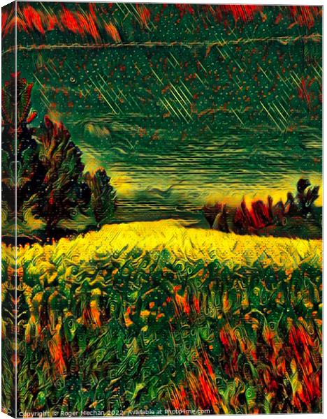 Radiant Rapeseed Fields Canvas Print by Roger Mechan