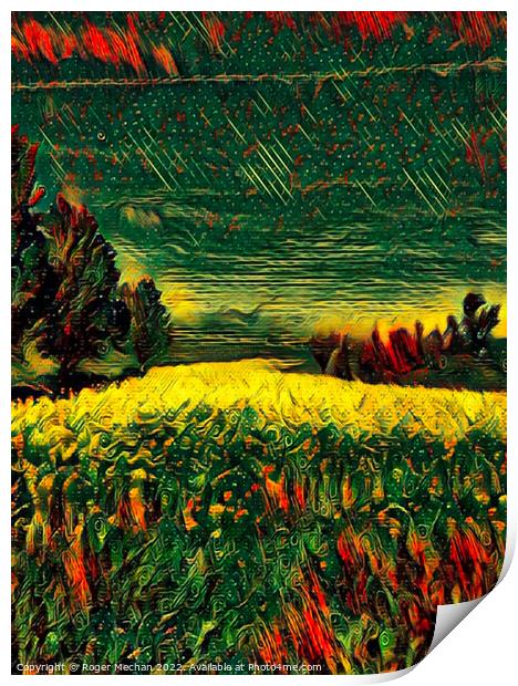 Radiant Rapeseed Fields Print by Roger Mechan