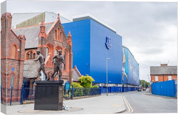Holy Trinity statue by Goodison Park Canvas Print by Jason Wells