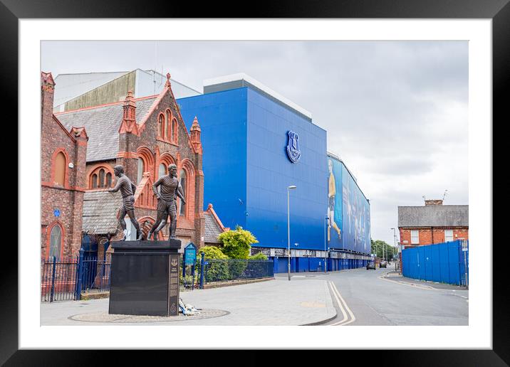 Holy Trinity statue by Goodison Park Framed Mounted Print by Jason Wells