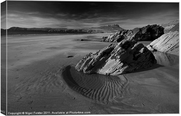 Whitesands Rock Canvas Print by Creative Photography Wales