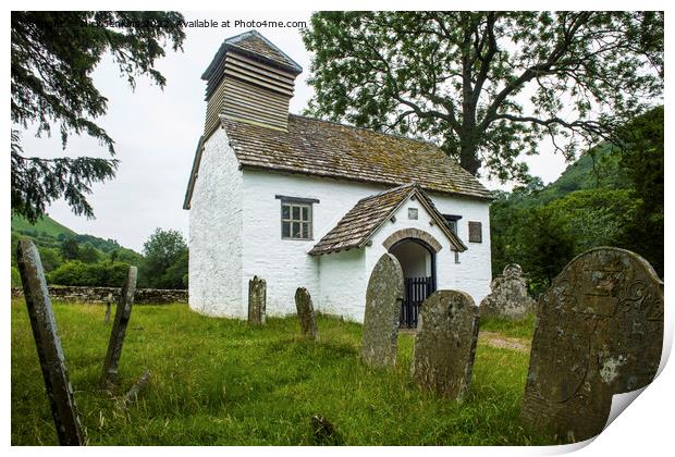 Chapel at Capel y Ffin Black Mountains Print by Nick Jenkins