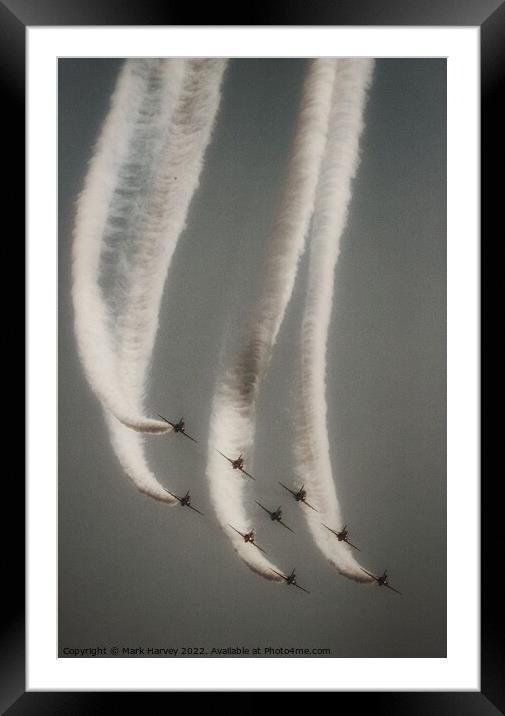 The Red Arrows  Framed Mounted Print by Mark Harvey