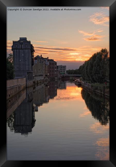 Sunset over the River Avon Bath Framed Print by Duncan Savidge