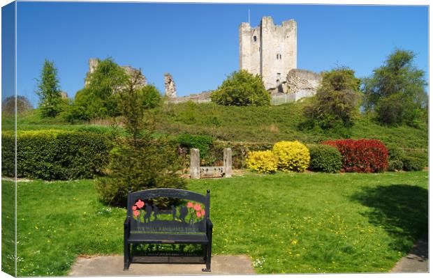 Conisbrough Castle and Coronation Park Canvas Print by Darren Galpin