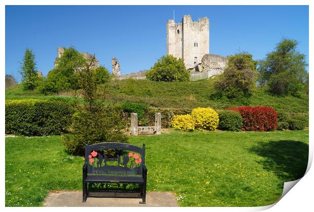 Conisbrough Castle and Coronation Park Print by Darren Galpin