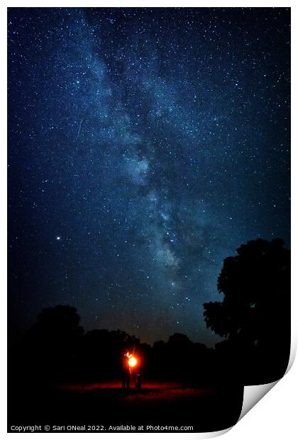 Lighting up the Milky Way Print by Sari ONeal