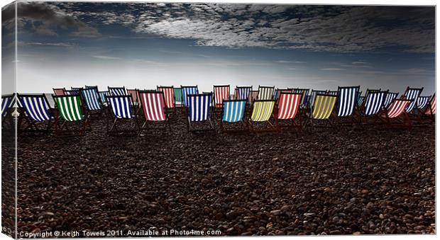 Deckchairs - Beer, Devon Canvases & Prints Canvas Print by Keith Towers Canvases & Prints