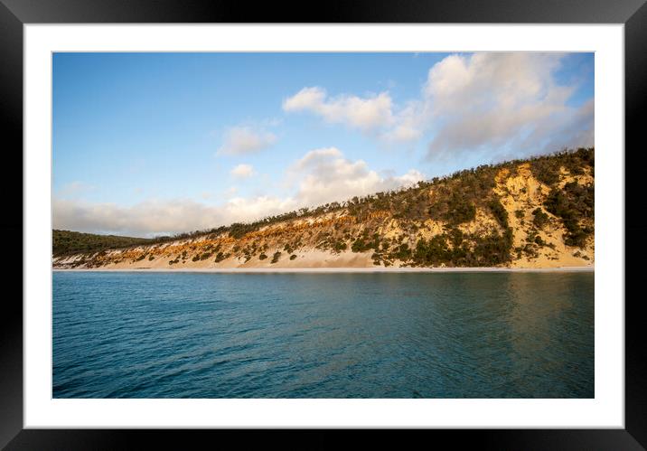 Fraser Island Coast Line Framed Mounted Print by Antonio Ribeiro