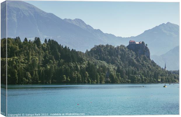 Lake Bled in Slovenia Canvas Print by Sanga Park