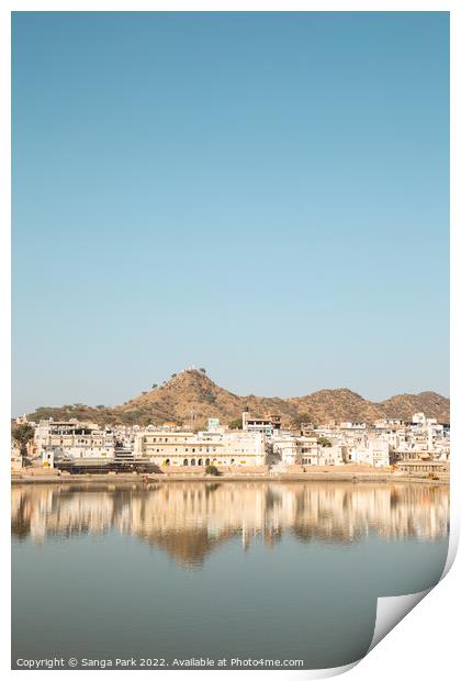 Pushkar lake in India Print by Sanga Park
