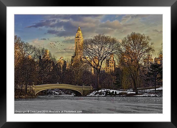 Bow Bridge Framed Mounted Print by Chris Lord