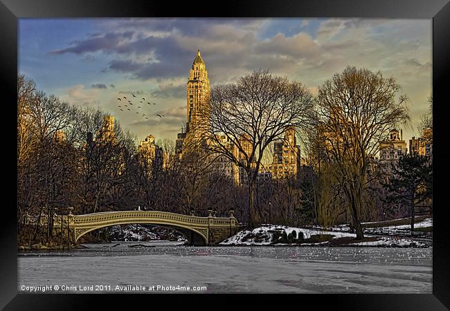 Bow Bridge Framed Print by Chris Lord