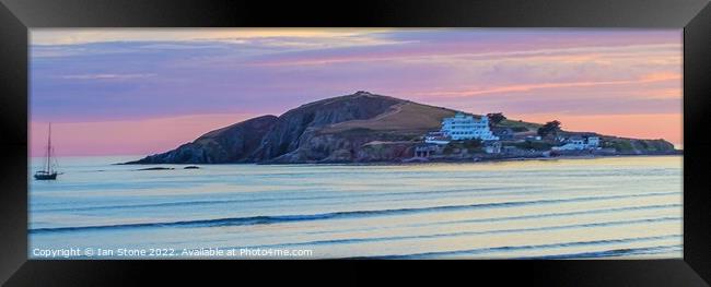 Burgh island panorama  Framed Print by Ian Stone