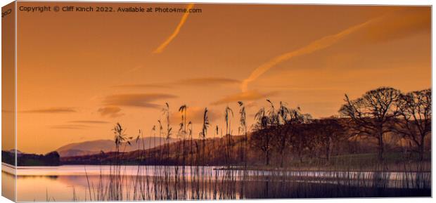 Serene Sunset over Windermere Canvas Print by Cliff Kinch