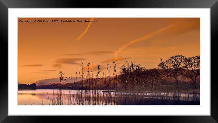 Serene Sunset over Windermere Framed Mounted Print by Cliff Kinch