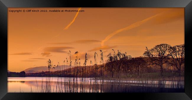 Serene Sunset over Windermere Framed Print by Cliff Kinch