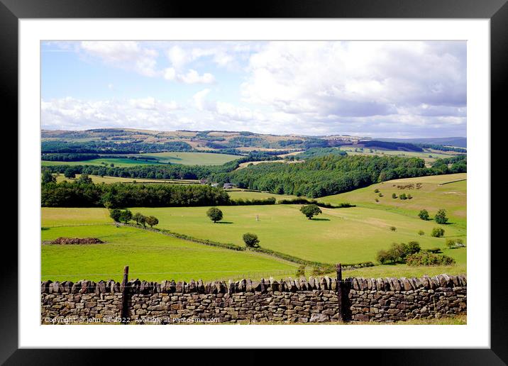 Derbyshire peak district farmland. Framed Mounted Print by john hill