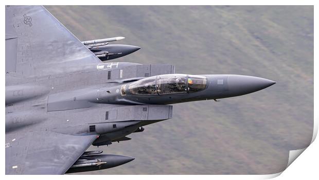 F15 Strike eagle cockpit Print by Rory Trappe