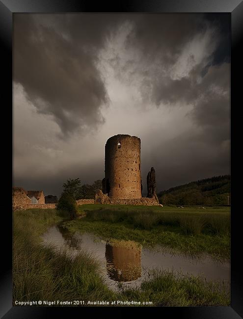 Tretower Storm Framed Print by Creative Photography Wales