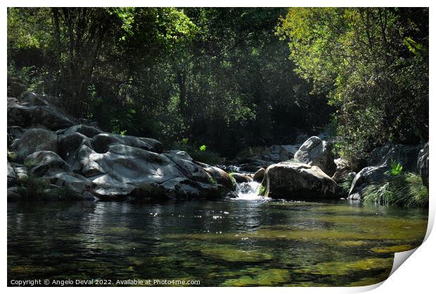 Rio da Gralheira in Carvalhais Print by Angelo DeVal