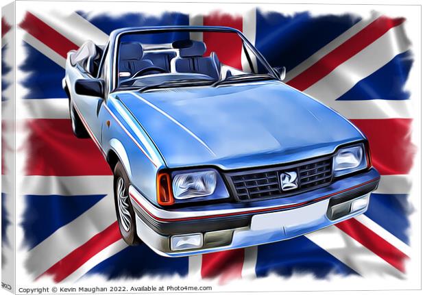 1986 Vauxhall Cavalier Convertible (Digital Art)  Canvas Print by Kevin Maughan