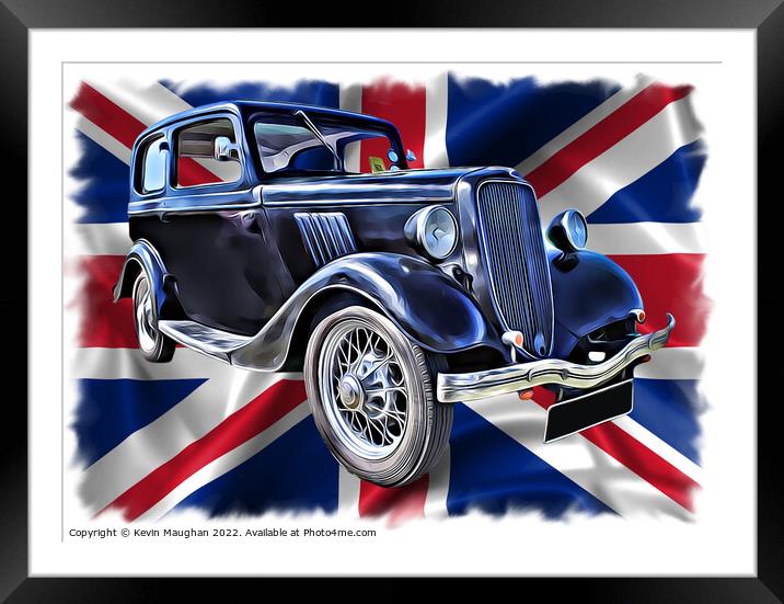 The Timeless Beauty of a 1935 Ford Framed Mounted Print by Kevin Maughan