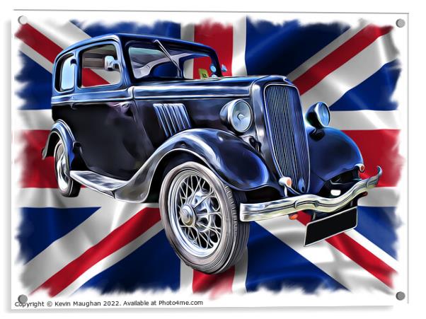 The Timeless Beauty of a 1935 Ford Acrylic by Kevin Maughan