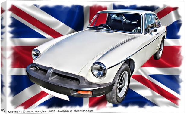 1978 MG Roadster (Digital Art) Canvas Print by Kevin Maughan