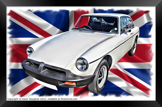 1978 MG Roadster (Digital Art) Framed Print by Kevin Maughan