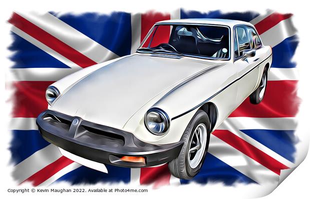 1978 MG Roadster (Digital Art) Print by Kevin Maughan