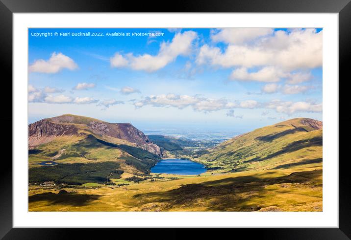 View from Yr Aran Snowdonia Framed Mounted Print by Pearl Bucknall
