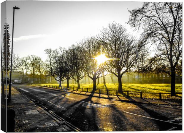 Golden Hour in Cambridge Canvas Print by Simon Hill