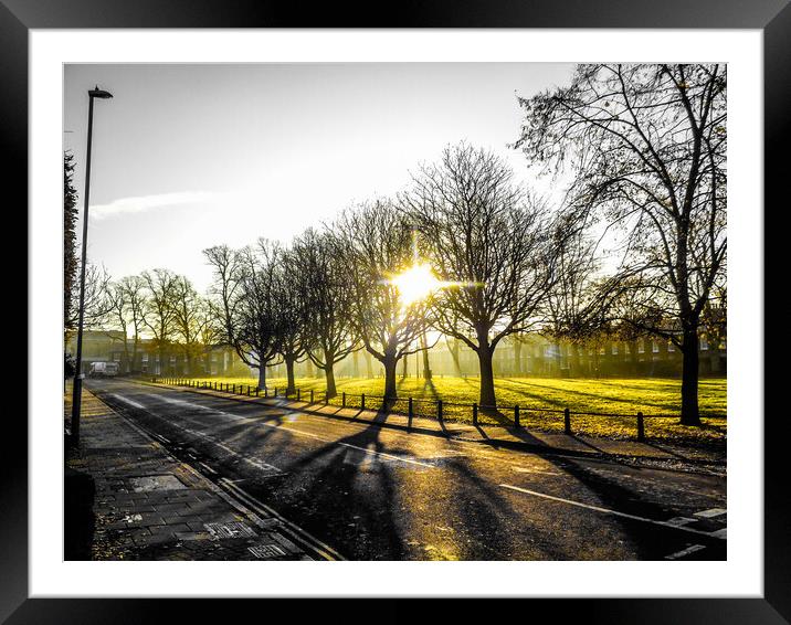 Golden Hour in Cambridge Framed Mounted Print by Simon Hill