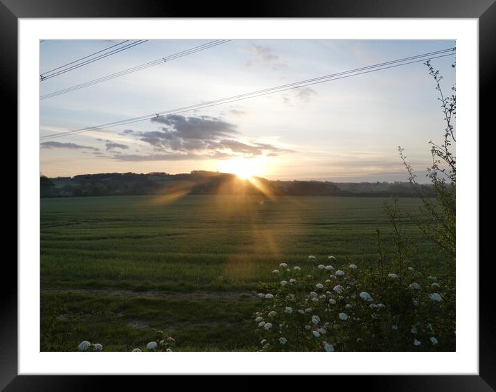 The Sun Rising over Linton Framed Mounted Print by Simon Hill