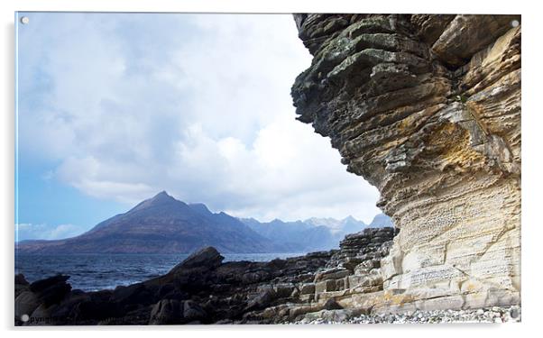 Elgol View to the Cuillins Acrylic by Derek Whitton