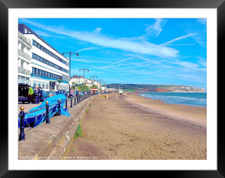 Sandown seafront in October, Isle of Wight. Framed Mounted Print by john hill