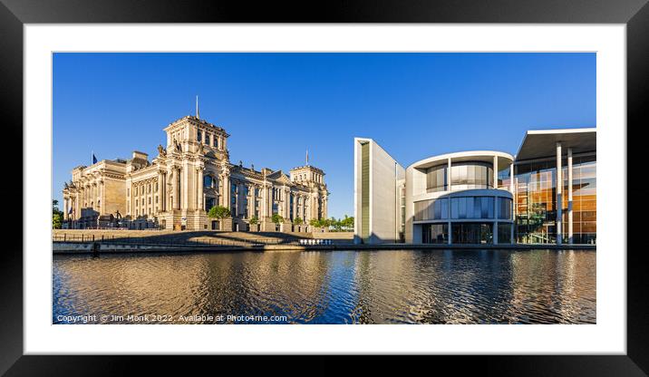The Reichstag and Paul Loebe Buildings, Berlin Framed Mounted Print by Jim Monk