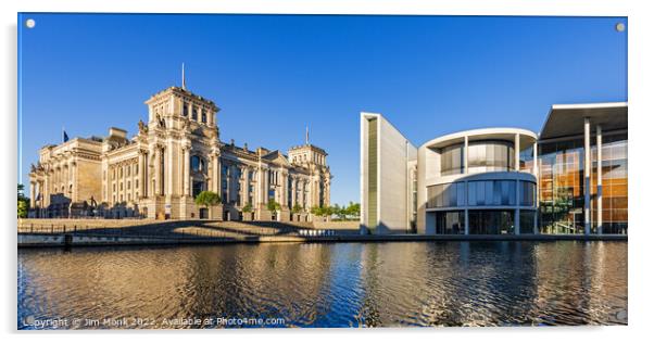 The Reichstag and Paul Loebe Buildings, Berlin Acrylic by Jim Monk