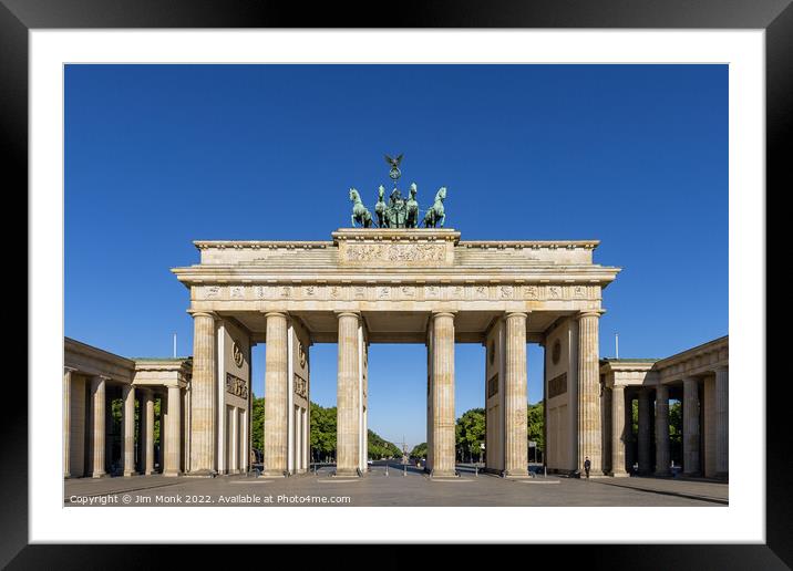 Brandenburg Gate, Berlin Framed Mounted Print by Jim Monk