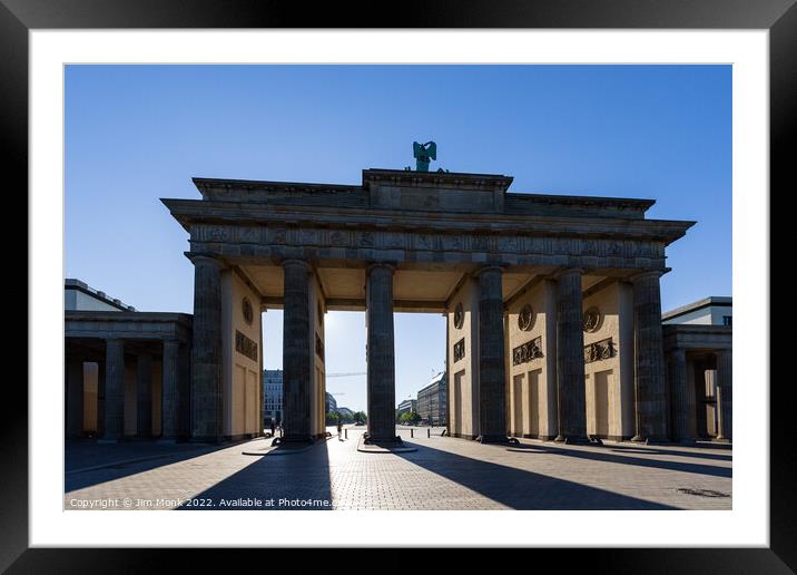 Brandenburg Gate Berlin Framed Mounted Print by Jim Monk