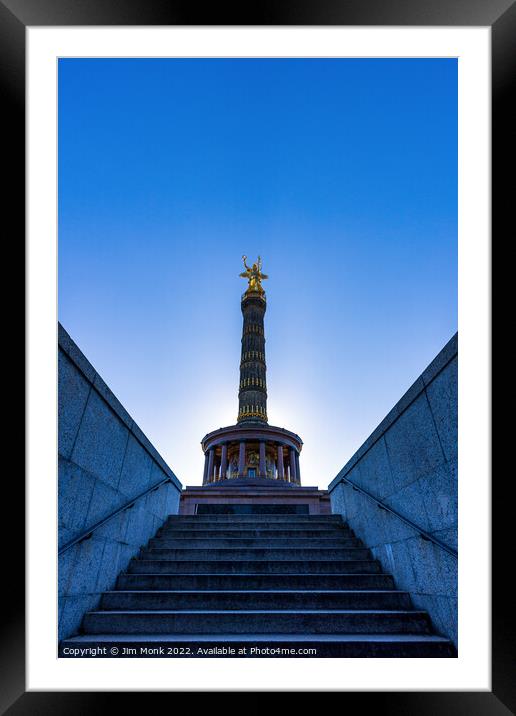 The Berlin Siegessaeule (Victory Column)  Framed Mounted Print by Jim Monk
