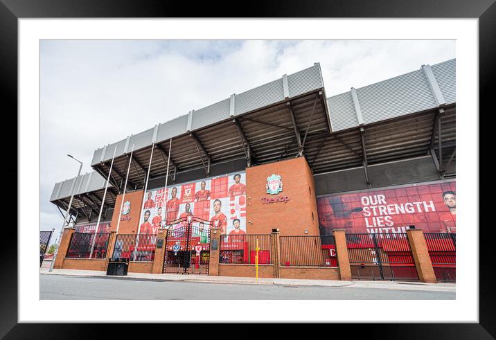 The Kop stand Framed Mounted Print by Jason Wells
