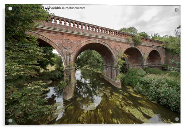 Old railway bridge in Leatherhead Acrylic by Kevin White