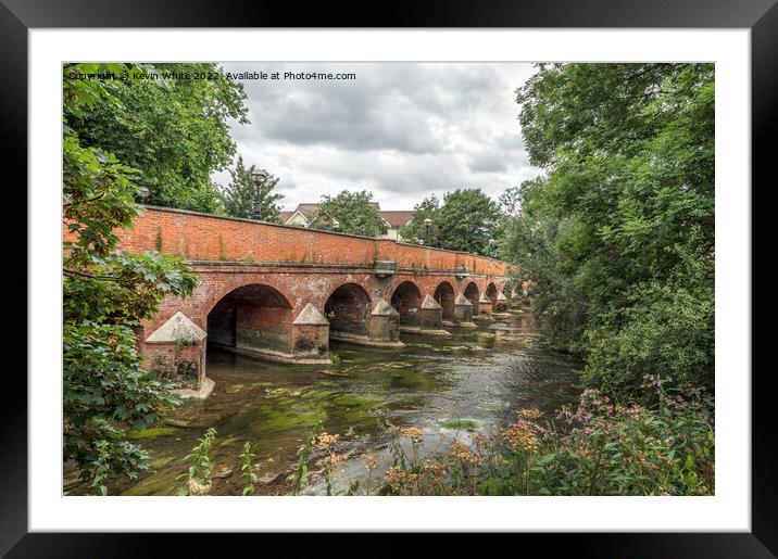 Old road bridge in Leatherhead Surrey Framed Mounted Print by Kevin White