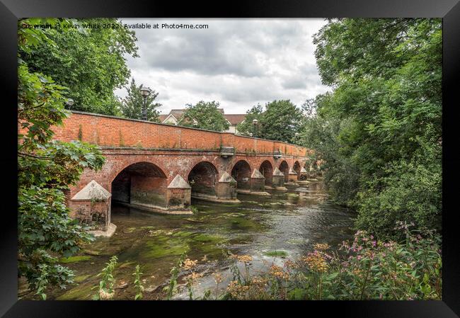 Old road bridge in Leatherhead Surrey Framed Print by Kevin White