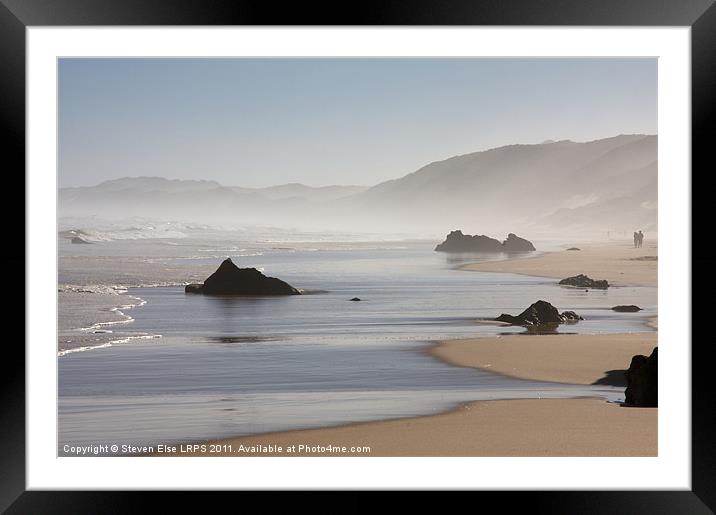 Misty Beach Framed Mounted Print by Steven Else ARPS